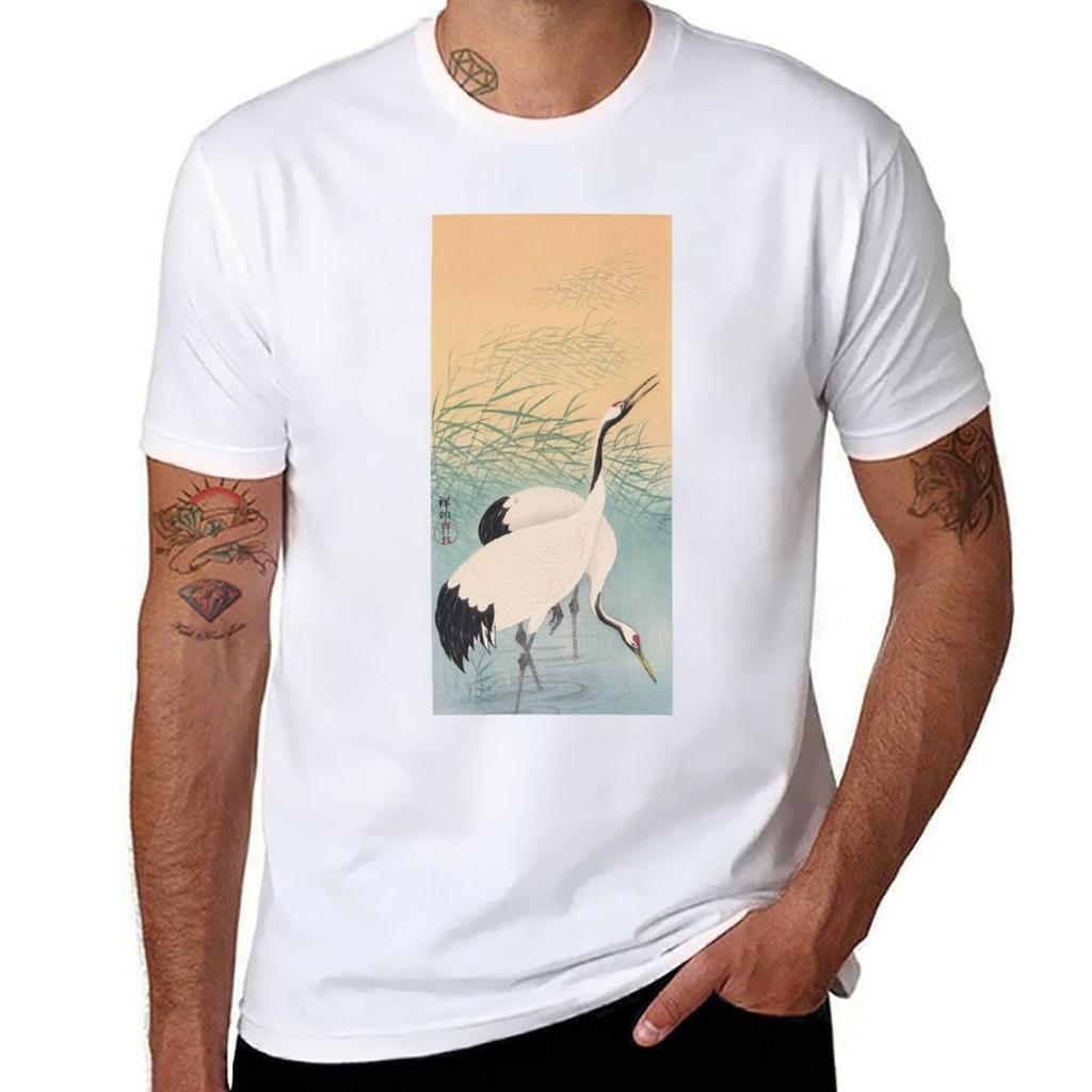Crane By Ohara Koson Tshirt Regular Fit Plain Tee Shirt