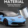 1:32 Scale SVJ63 Revuelto Sports Car Model Toy Alloy Body Rubber Tires Sound Light Supercar Models Kids Collection Presents