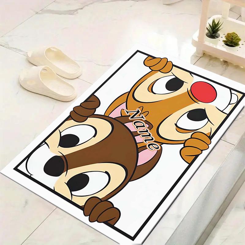 Custom 1Pc Christmas Chip Dale Rug Office Carpet Indoor Outdoor Entrance Doormat Nonslip Soft And Comfortable Living Room D91612