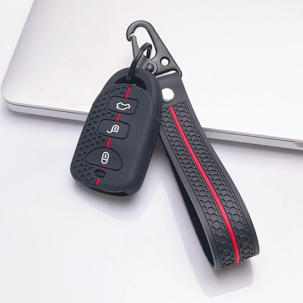 Key Fob Cover for Hyundai Elantra Tucson Models Santa Fe ix35 Protect Your with Keychain Anti-Scratch Surface Shockproof Structure