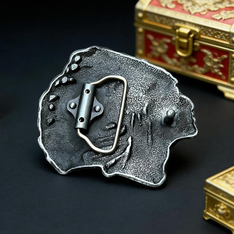 Western Styles Belt Buckle with Indian Tribal Pattern For Casual And Formal Wear Women Men Unisex Belt Clasp Accessory