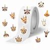 500 Pictures/roll Roll Stickers Tape Birthday Animal Stickers Handbook Material Decorative Envelope Seal Stickers