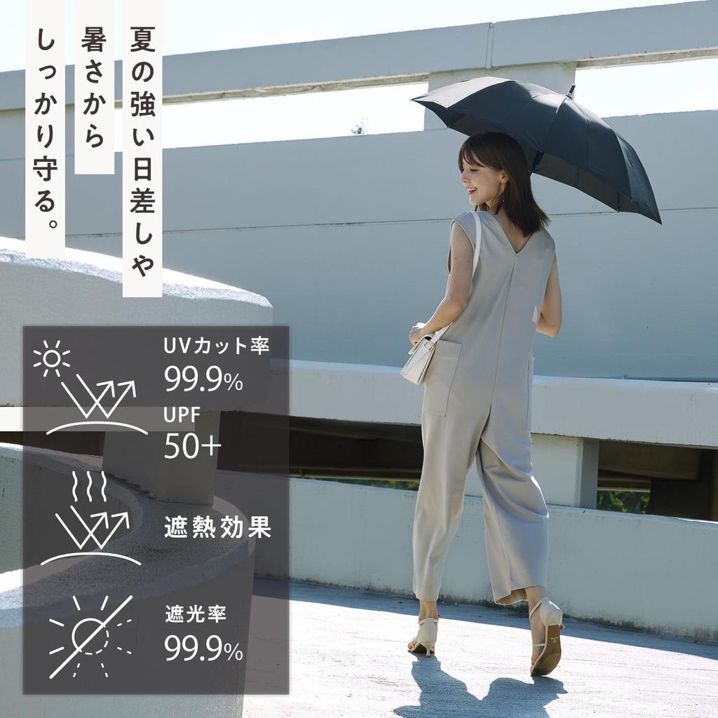 Marna Shupatto Umbrella UV fabric folds up when 55cm Lightweight Sun Umbrella Long Umbrella for Men and Women (The closed)