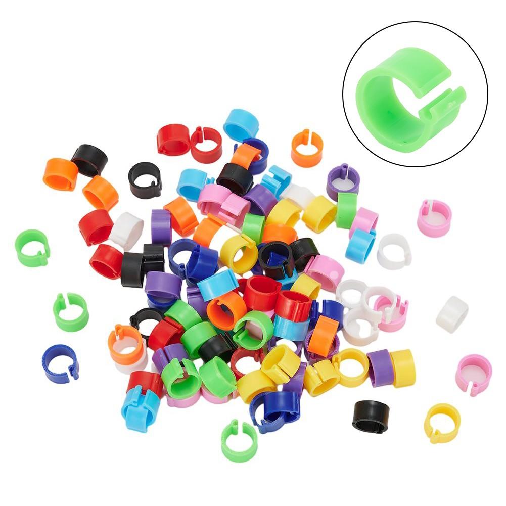 100pcs 8mm Leg Rings Band Foot For Bird Bantam Chicks Quail Pigeon Doves / New
