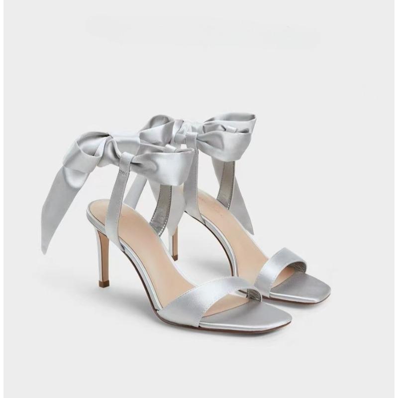 2025 New Women Sexy Pumps Sandals Summer 9cm Thin Heel Open Toe Ankle Strap High Heels Ladies Stilettos Party Red Wedding Shoes