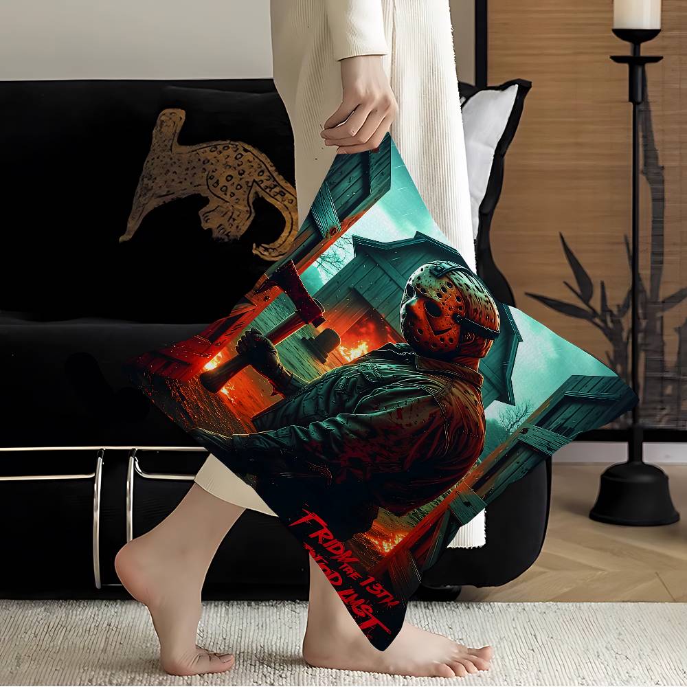 Jason V-Voorhees Horror Personalized picture text home decorative pillows Household Gifts 45x45cm