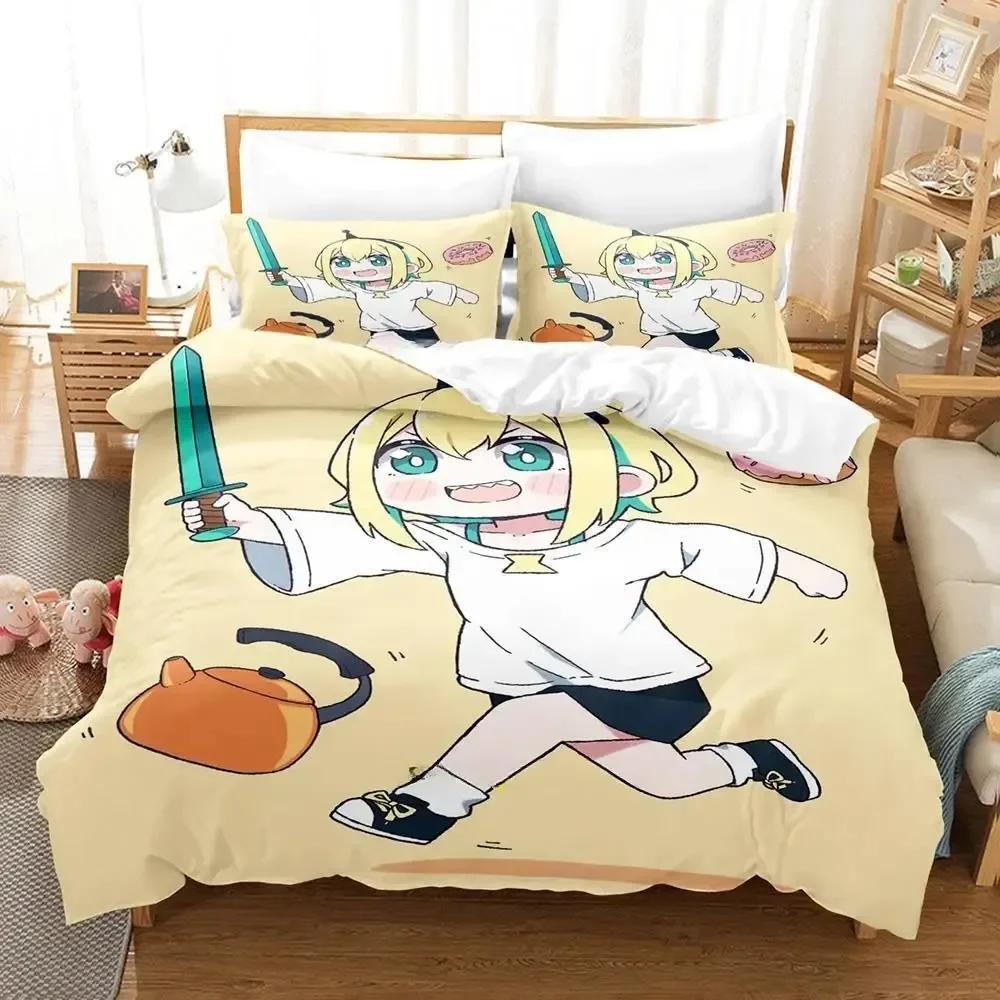3d Anime Kawai Young Girls Amano Pikame Beding Set Printed With Pilowcase Bed Soft Duvet Cover Soft Single Double Quen Super King-Sized Dimensionsd