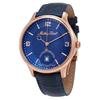 Orologio da uomo Edmond in edizione limitata automatico con cinturino in pelle 3D quadrante blu AC1886PBU