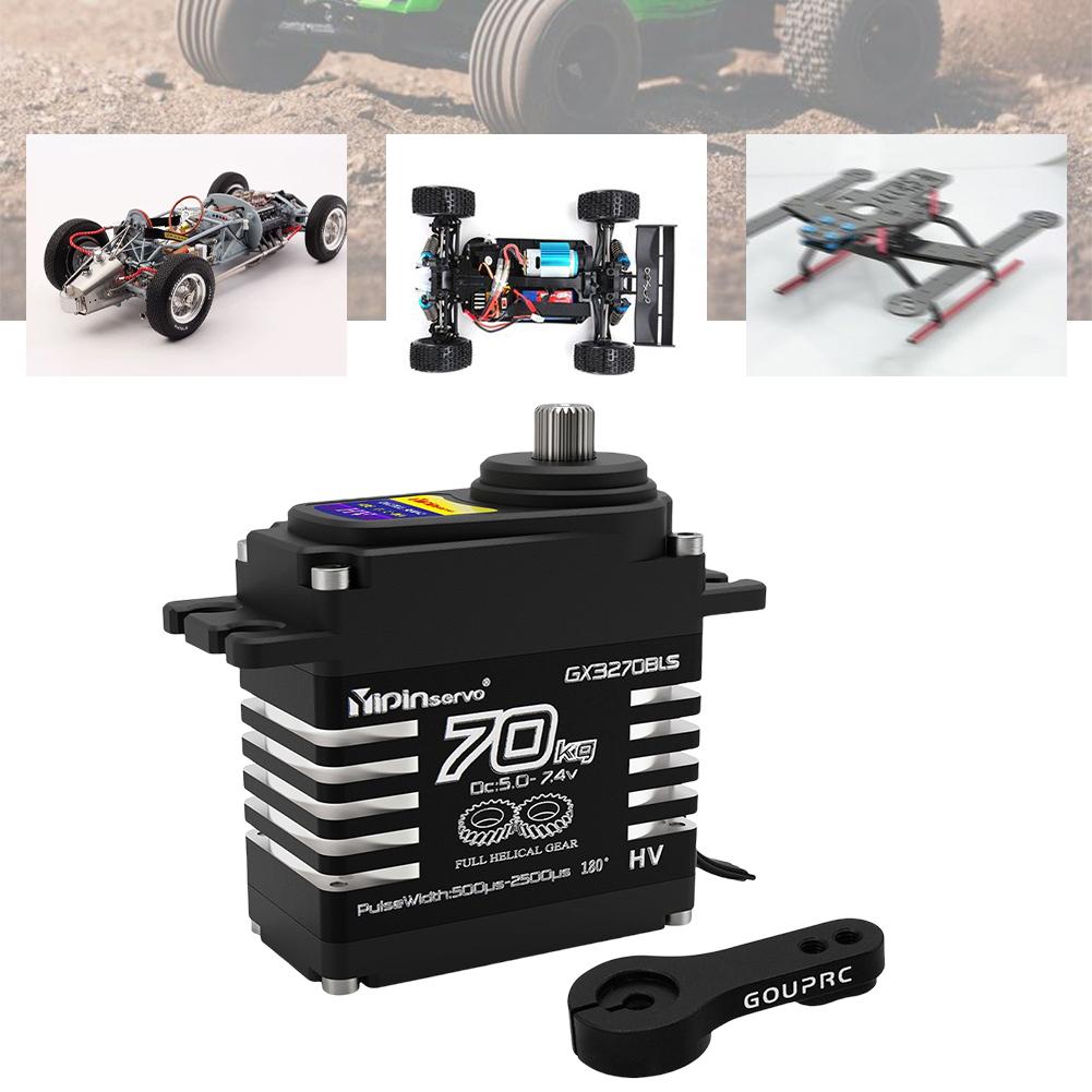 70KG Brushless Servos Digital Servos Metal Gear Steering Servos for 1/8 1/10 1/12 RC Truck Car Crawler Boat Robot