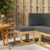 Outdoor Stool Bench White 43 X 43 X 45 Cm Solid Acacia Wood
