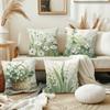 Grüne Blume Frühling - Themen KissenbezugSchlafzimmer Wohnzimmer Sofa Heimdeko Polyester Kissenbezug mit Reißverschluss