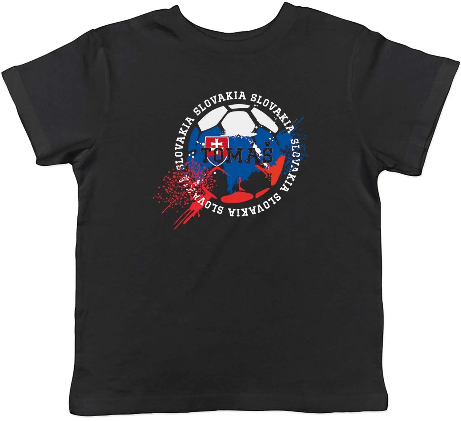 Personalised Slovakia Football Sports Childrens Kids T-Shirt Boys Girls Gift 100