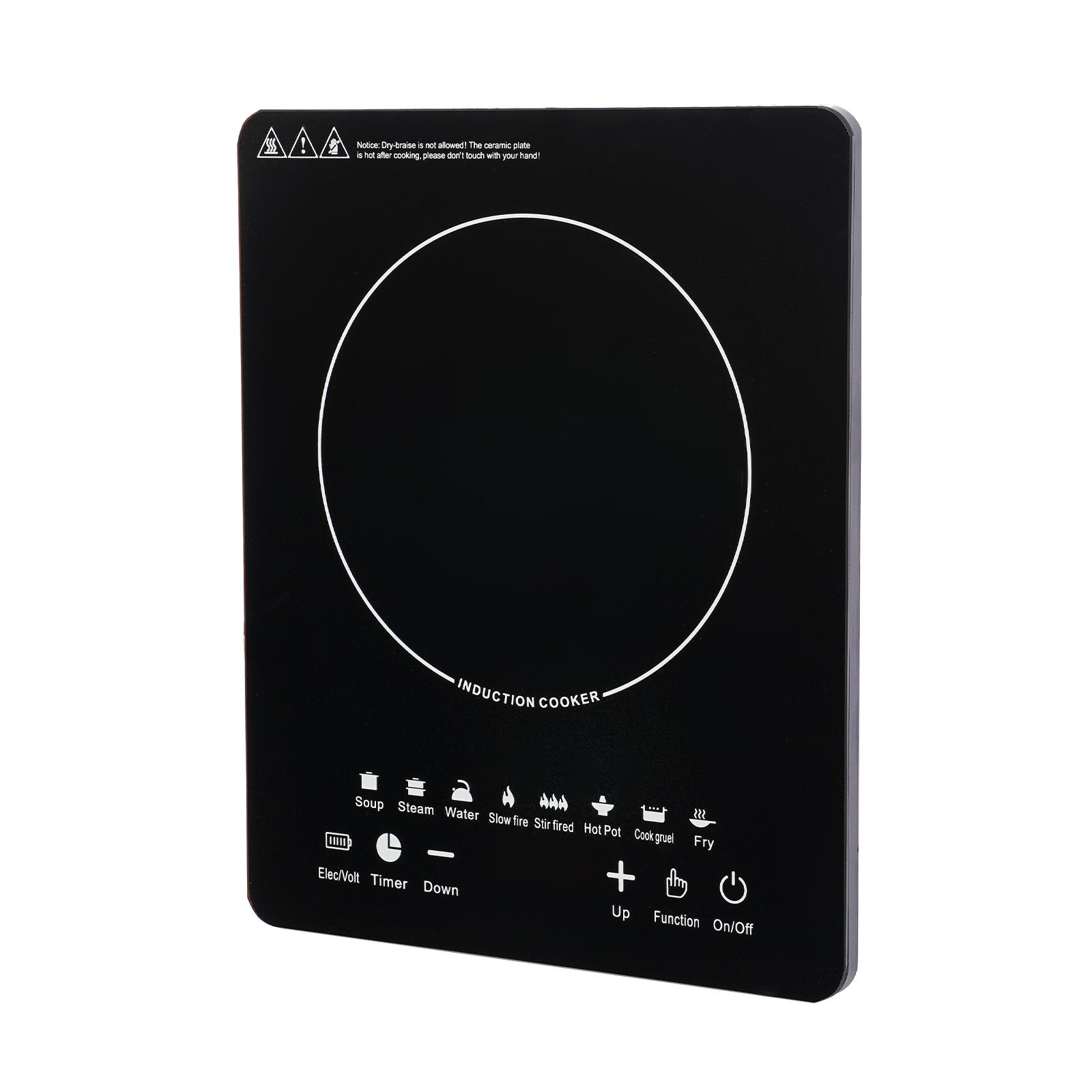 

Electric Induction Cooktop,750W Portable Electric Hot Plate w/8Temp Levels Auto Pot Detection&Auto Shut-off 110V60HZ Hot Plate US чорний