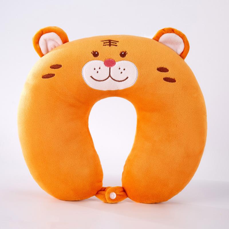 Cestovní polštář, polštář na krk, opěrka brady a krku, roztomilý kreslený cestovní polštář na krk pro chlapce a dívky, cestovní doplňky do letadla, auta, polohovací