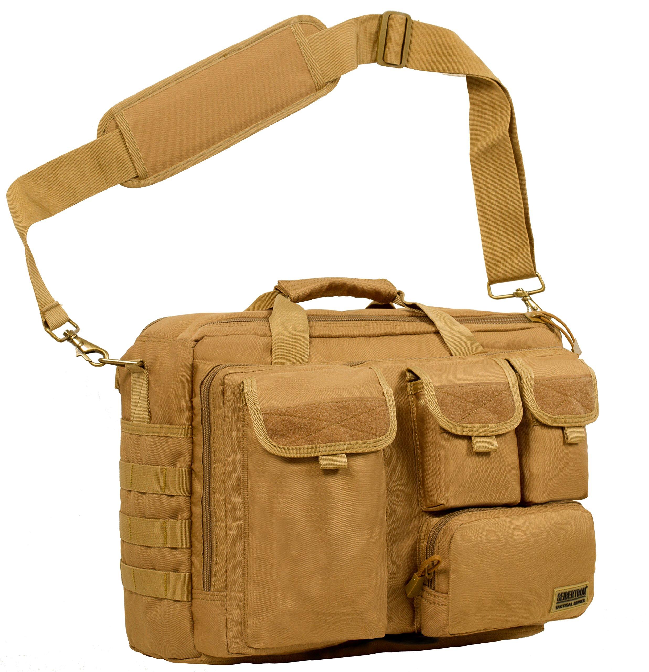 

Cybertron Waterproof 900D Multifunctional Shoulder Bag with MOLLE Military Tactical Tote Messenger Computer Khaki Closure, Bag, 14.1 PC/Laptop Bag,