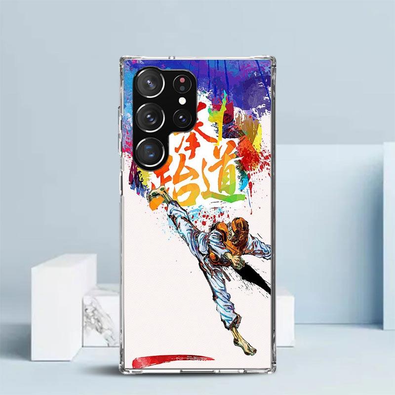 Kungfu Taekwondo Phone Case For Samsung Galaxy S24 S25 Edge S26 Ultra S22 S23 Plus S21 + S20 FE Soft TPU Back Cover Galaxy S22 S