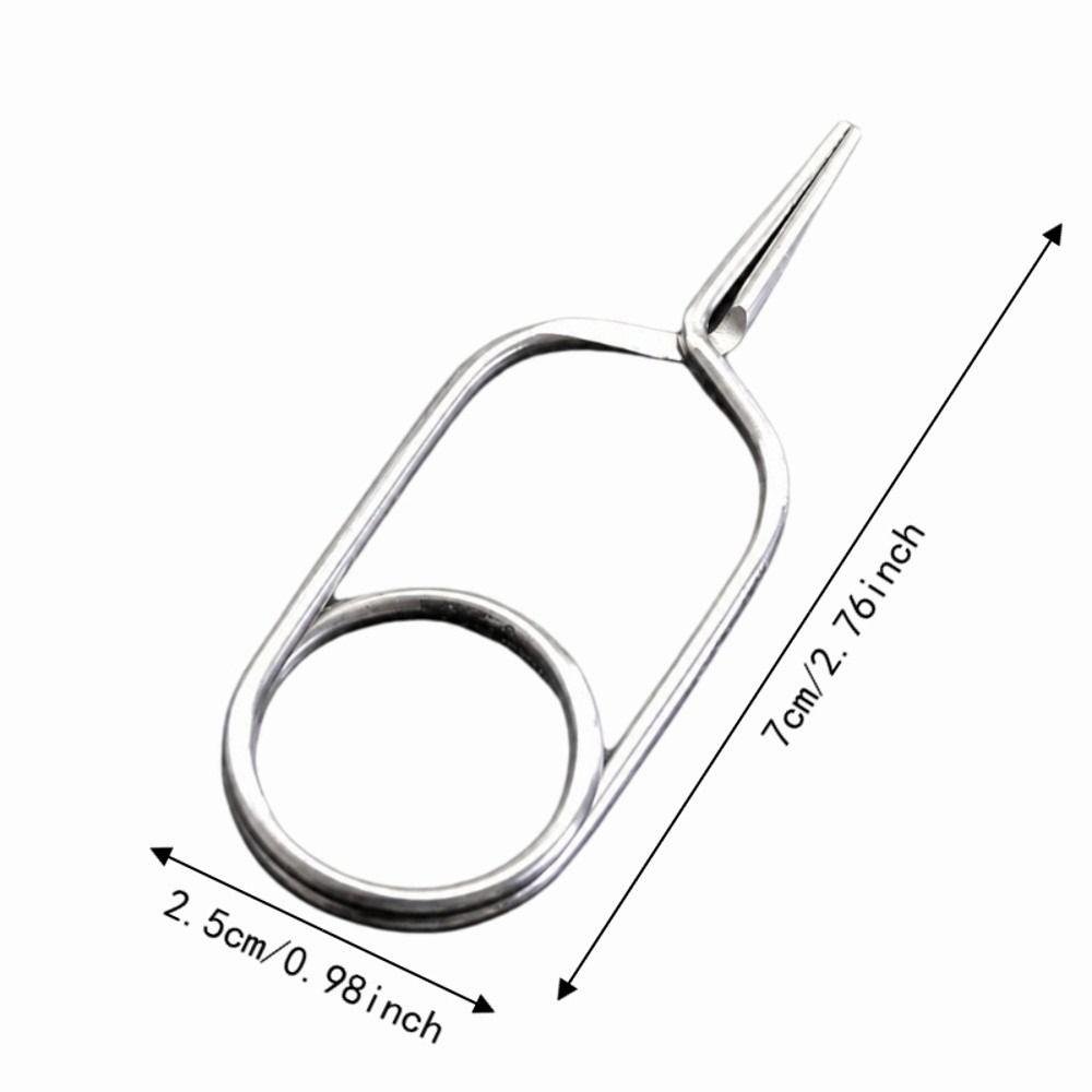 2PCS Stainless Steel Fly Tying Pliers Threaded Clamps Hackle Pliers Fly Fishing Pliers  Fly Tying
