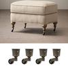 Stable Round Cup Caster Wear Resistant Silent Antique Caster Brushed Vintage Furniture Wheel Dia Swivel for Storage Boxes