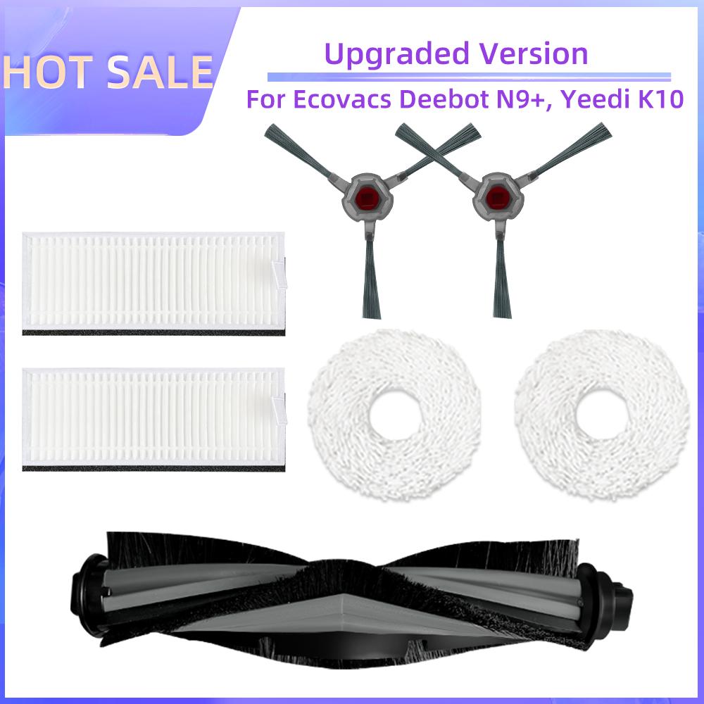 Piese de schimb pentru Ecovacs N9+, Yeedi K10 Robot de curățare Perie principală Perie laterală Filtru Hepa Lavetă mop Piese de schimb Accesorii