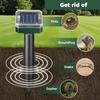 2PCS Solar Powered Energy Sound Wave Sonic Repeller IP44 Outdoor Garden Sensitive Light Control Lawn Lamp Multicolor