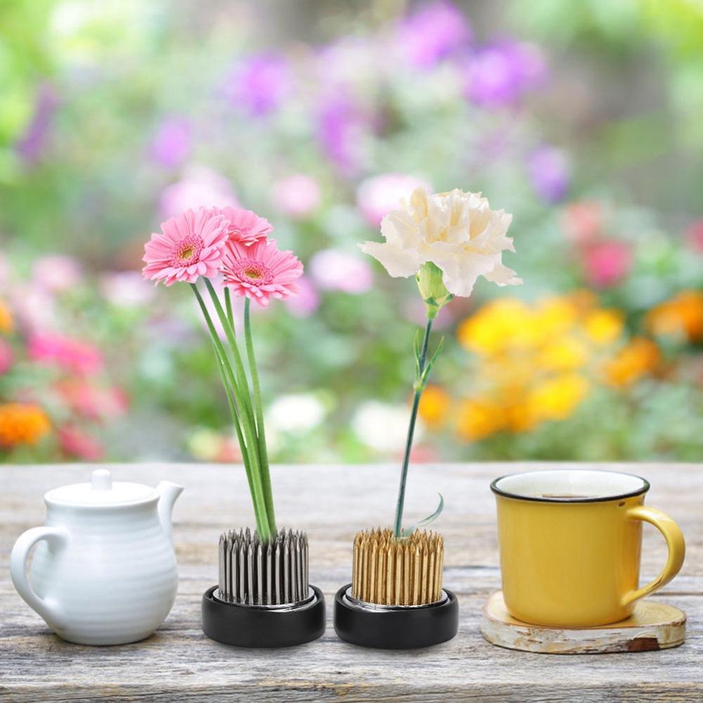 2PCS Stainless Steel Flower Arrangement Needle Compact Floral Pin Frog Ikebana Arranger Tool