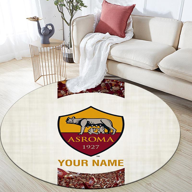 Tapis rond personnalisé AS Roma, Tapis pour salon, chambre à coucher, canapé, salle de jeux, Tapis de sol antidérapant
