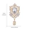 European & American Crystal Teardrop Brooch Zircon Pin Accessory