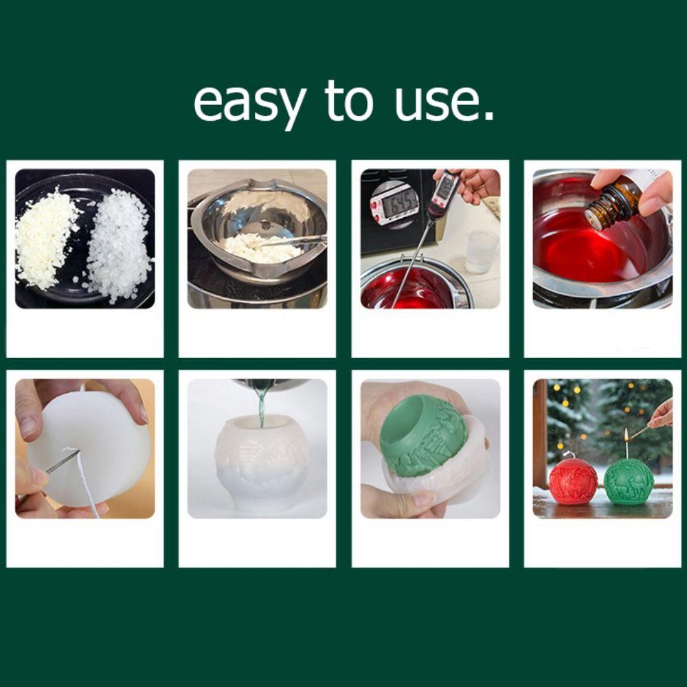 3D Aromatherapy Candle Mold Christmas Tree Snow Scene Ball Mold  Holiday Festival