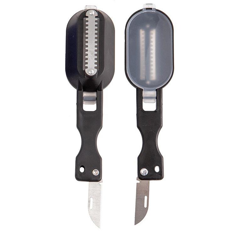 1PC Fish Skin Brush Fast Remove Fish Scale Scraper Planer Tool Fish Scaler Fishing Knife Cleaning Tools