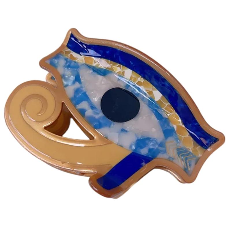 Acetate Pharaoh Hair Claw Clip with Egyptian Lookings Nonslip Claw Clip For Women Cultural Event Gathering