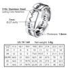 Stainless Steel Thick Blunt Blades Rings for Men Women Size 7-14 Safe Wearing Gothic Punk Cool Ring Party Jewelry Gift