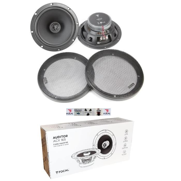 2 Enceintes Coaxiales 2 Voies FOCAL AUDITOR ACX-165 ACX165 16,5 Cm 165 Mm 6,5" De 60 Watt Rms 120 Watt Max 4 Ohm 91,5 Db, La Paire