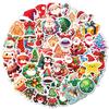 10/30/50/100pcs Kawaii Cartoon Christmas Stickers Santa Claus Aesthetic Decals Toy Kids DIY Diary Laptop Scrapbook Cute Sticker