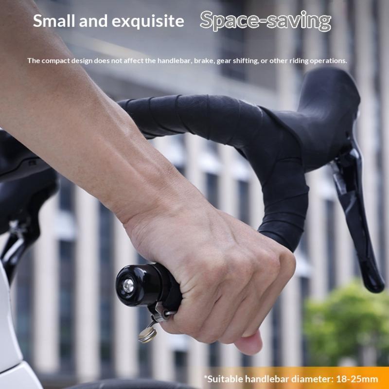 Bicycle Bell Curved Handlebar Plug Bell Horn Waterproof 80Db Loud High Decibel Ring Alarm Bell Road Bike Accessories чёрный