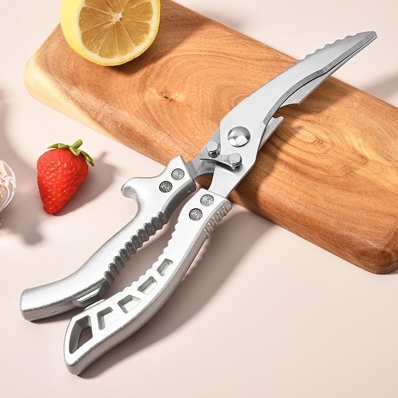 Carbon Steel Kitchen Shears, Heavy-Duty Multipurpose Scissors with Ergonomic Ambidextrous Grip for Poultry, Fish, Meat & Food Prep