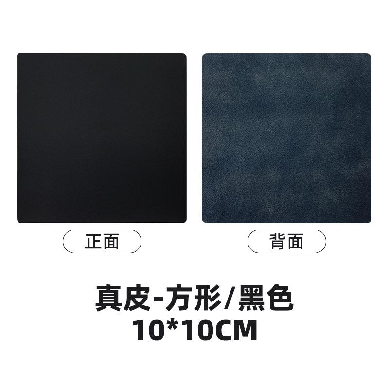 Round spot leather teacup mat can be ordered lOGO hand sewing with oil edge pu leather coaster thermal insulation mat wholesale