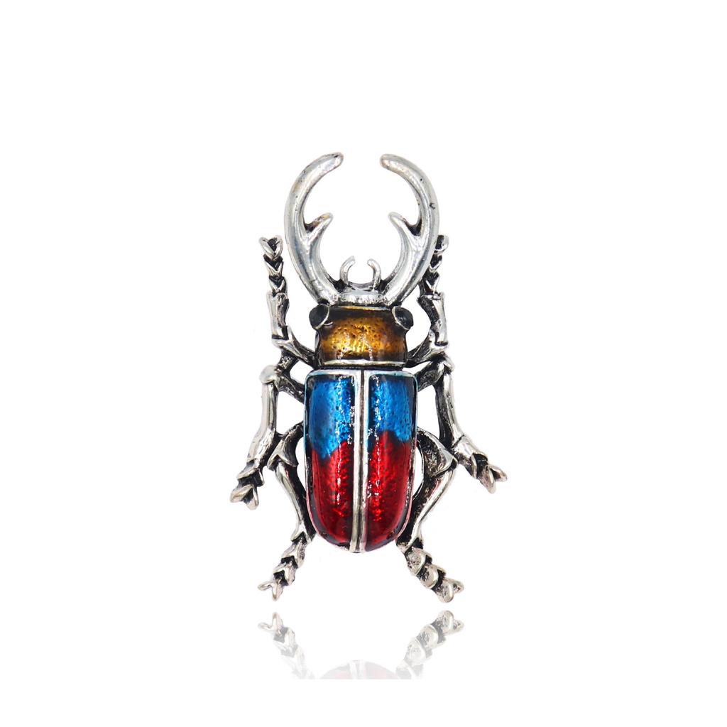 SKEDS Fashion Cute Ladybug Rhinestone Brooches For Women's Men's Clothing Insect Metal Enamel Pins Banquet Brooch Jewelry Gift