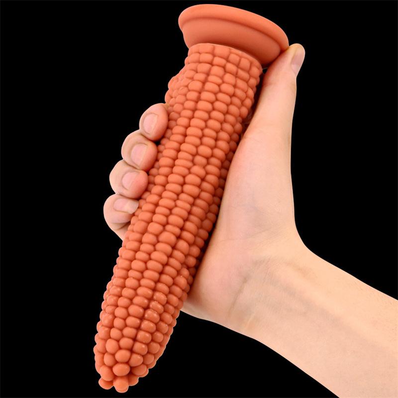 Female Corn on The Cob Silicone Penis Anal Plug Penis Simulation Big Dildo Adult Products