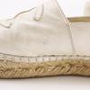 CHANEL Espadrille Slip-on B G29762 COCO Mark White lambskin Women Used
