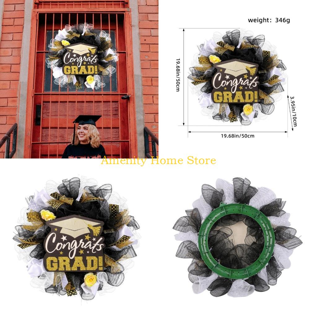 

F26C Graduation Wreath with Congrats Sign for Front Door Wall China Mainland