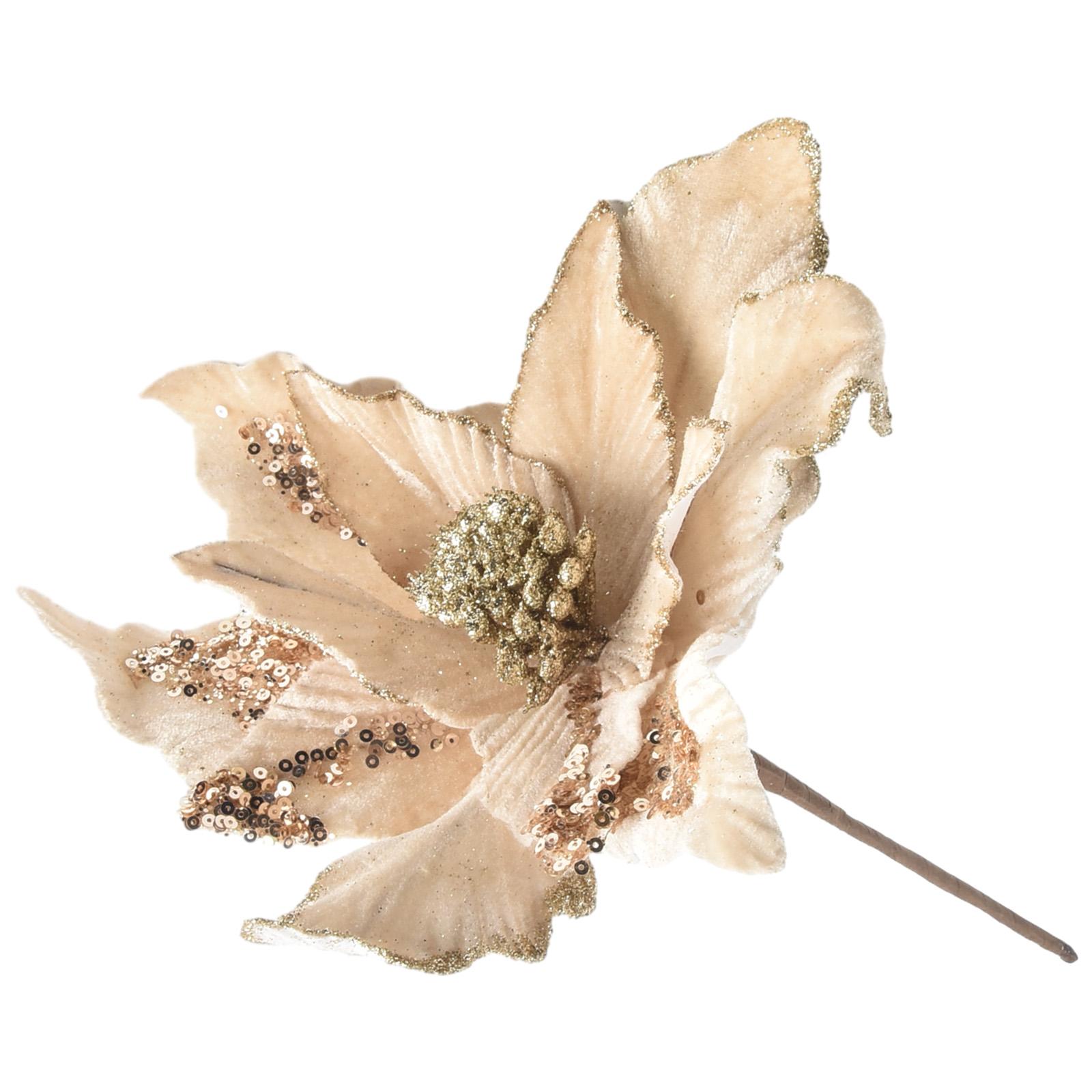 

Рождественский блестящий цветок 1 шт. 28 см Атмосферное красивое украшение