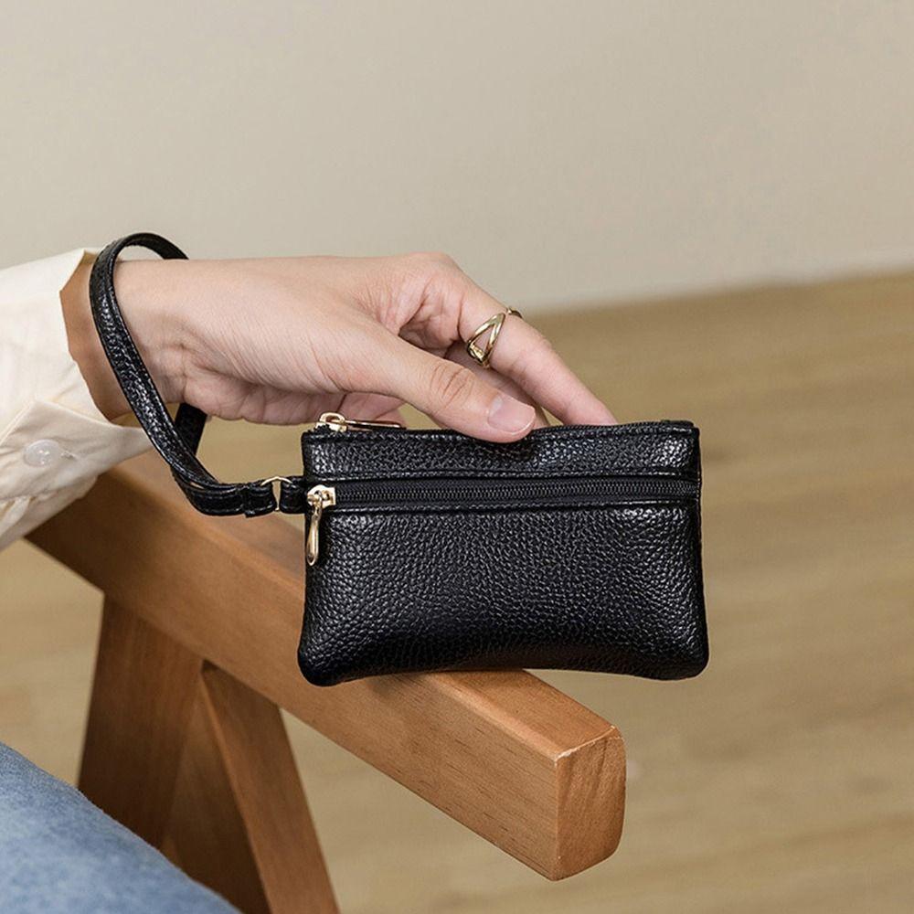 Korean Style Lichee Pattern Zipper Coin Purse Coin Purse Wallet Small Item Bag Women