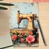 Vintage Sewing Machine Metal Poster, Retro Wall Art for Home Workshop Rustic Decor