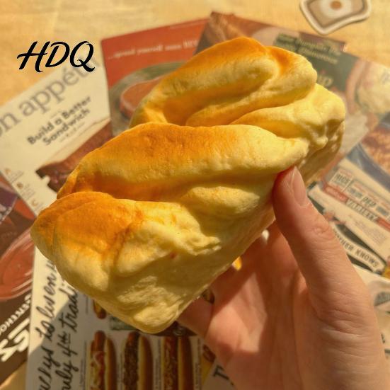 Squeeze Toy for Adults Soft Toast Slow-Rising PU Fidget Stress Anxiety Relief Realistic Bread-Shaped Decompression Gadget Kids