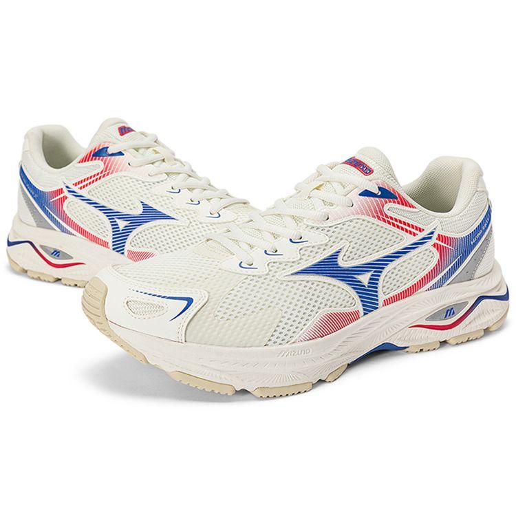 Mizuno Racer S Retro Versatile Cushioning Breathable Low-Top Casual Running Shoes Unisex Sneaker White Blue Red D1GH223504