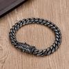 Stainless Steel Vintage Dual-Sided Bracelet Men Women Punk Streetwear Geometric Chain Accessory