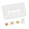 Multipurpose 3RCA Female Connector Wall Plate  Subwoofer Audio Port