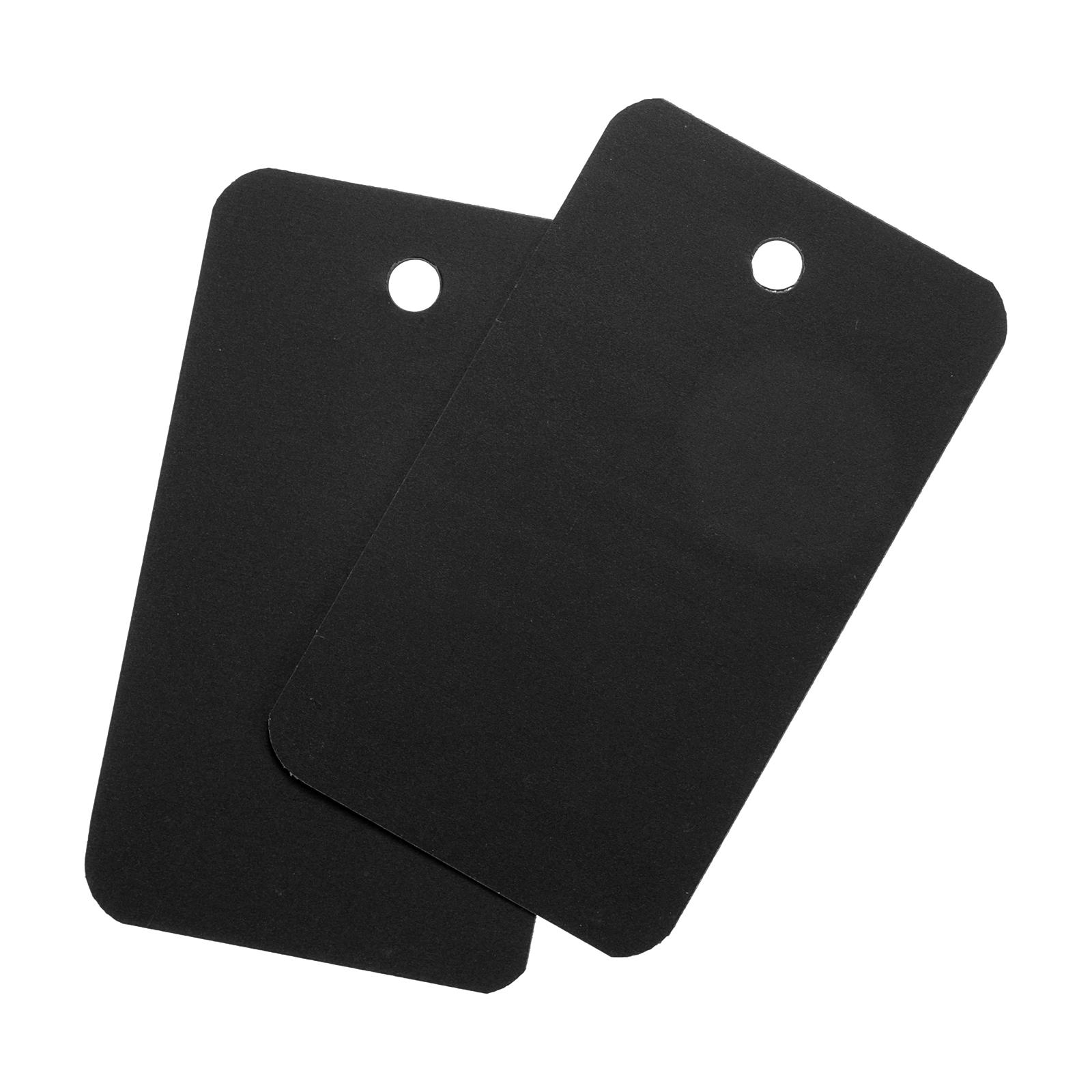 

200 Pack Waterproof Eyelet Hole Plastic Shipping Tags Blank Labeling Tags for Product Identification Tags 3.5x6cm чорний