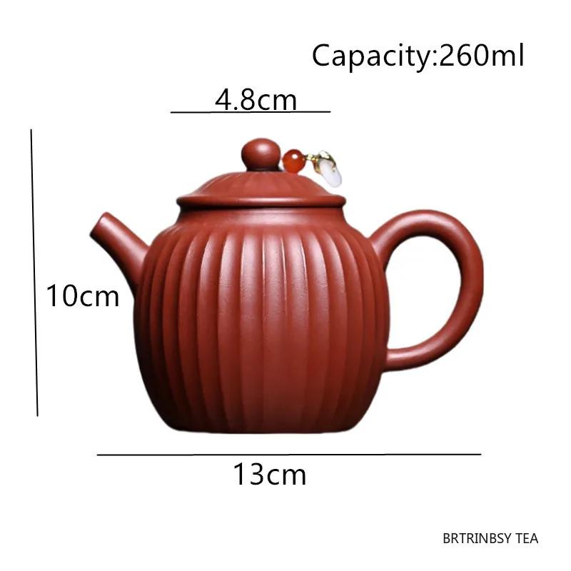 Chinese Tradition Yixing Purple Clay Teapot Raw Ore Dahongpao Beauty Tea Pot Household Handmade Kettle Zisha Tea Set 260ml