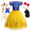 Girls Movies Snow White Princess Dress Halloween Cosplay Disguise Carnival Birthday Outfit Party Costume